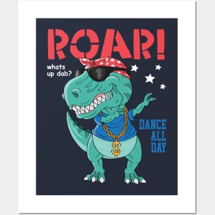 cool dinosaur dabbing Posters and Art